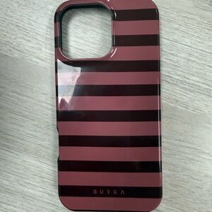 Burga Striped Phone Case - Black and Purple